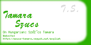 tamara szucs business card