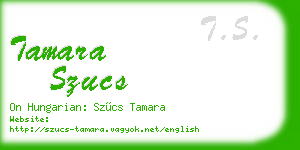 tamara szucs business card